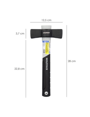 Maceta Mango Fibra Vidrio Mango Fibra Vidrio Con Empuñadura Antideslizante. 1000 Gramos 28 cm.