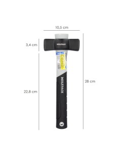 Maceta Mango Fibra Vidrio Mango Fibra Vidrio Con Empuñadura Antideslizante. 800 Gramos 28 cm. 2