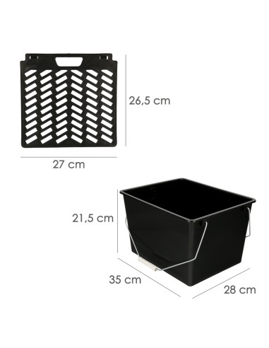Cubeta Pintura 15 Litros Con Rejilla. Fabricado en Plastico. Cubeta Pintor, Cubo Pintura, Cubo Pintura con Rodillo,