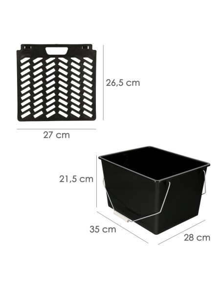 Cubeta Pintura 15 Litros Con Rejilla. Fabricado en Plastico. Cubeta Pintor, Cubo Pintura, Cubo Pintura con Rodillo,