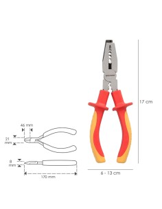 Alicates Pelacables Multifunción 150 mm. Mangos Aislados Acero Cromo Vanadio Pelacables, Corta Cables, Pelador Cables 2