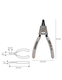 Alicates Arandelas Exteriores Curvo 125 mm. Acero Din 5254. Anillos De Presion, Anillos De Retención, Arandelas Circlips 2