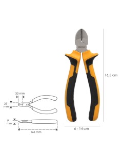 Alicates Corte Diagonal 150 mm. Acero DIN 5749 Pelacables, Corta Cables, Pelador Cables 2
