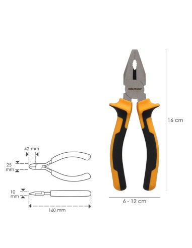 Alicates Universales 150 mm. Acero DIN 5746