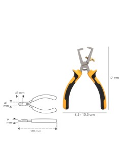 Alicates Pelacables 150 mm. Acero DIN 5745 Pelacables, Corta Cables, Pelador Cables, 2