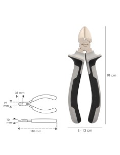 Alicates Corte Diagonal 175 mm. Acero Cromo Vanadio DIN-ISO 5749 Pelacables, Corta Cables, Pelador Cables 2