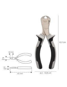 Alicates Corte Frontal 150 mm. Acero Cromo Vanadio DIN-ISO 5748 Pelacables, Corta Cables, Pelador Cables 2
