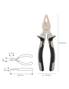 Alicates Universales 180 mm. Acero Cromo Vanadio DIN-ISO 5746 2