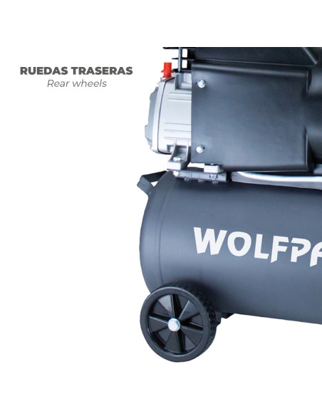 Compresor Aire Wolfpack 24 Litros / 8 Bares / 1,5 Kw - 2,0 HP