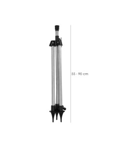 Tripode Para Aspersores Altura Regulable 55/90 cm. Tomas agua 1/2". Acero Cromado. Tripode Aspersores Jardineria 2