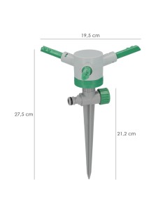 Aspersor Plástico 3 Brazos Con Pincho Con Regulador de Presión. 2