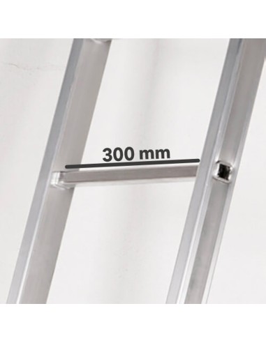 Escalera Telescópica Aluminio 5+5 Peldaños