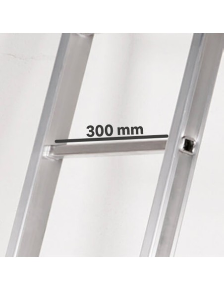 Escalera Telescópica Aluminio 5+5 Peldaños