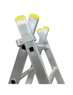 Escalera Aluminio 2 Tramos 12+12 Peldaños. Plegable, Antideslizante, Resistente 2