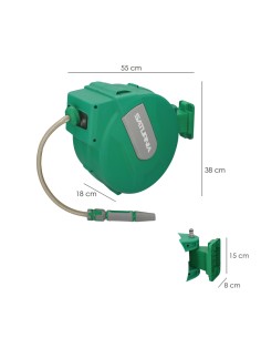 Enrollador Automatico Manguera Para Jardin. Recogedor Manguera Automatico, Porta Mangueras Jardin Manguera De 20 Metros 2