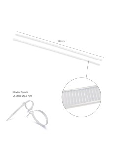 Brida Nylon 100%. Color Blanco / Natural 2,5 x 100 mm. 100 Piezas. Abrazadera Plastico, Organizador Cables, Alta Resistencia 2