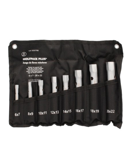 Juego Llaves Tubo Tubular Wolfapck 8 Piezas