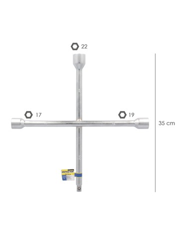 Llave Cruz Wolfpack 17x19x22x1/2" Coche
