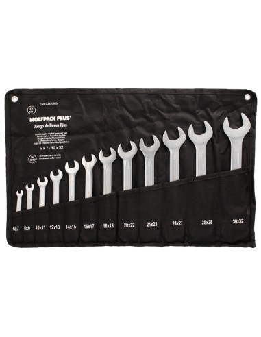 Juego Llaves Fijas Wolfpack Plus 12 Piezas