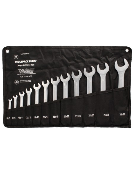 Juego Llaves Fijas Wolfpack Plus 12 Piezas