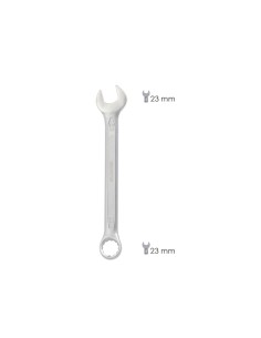Llave Combinada Plus 23x23 Acero Cromo Vanadio DIN 3113. Llave Doble Boca, Llave Fija, Llave Estrella 2