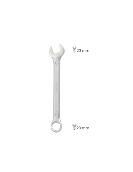 Llave Combinada Plus 23x23 Acero Cromo Vanadio DIN 3113. Llave Doble Boca, Llave Fija, Llave Estrella