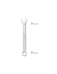 Llave Combinada Plus 14x14 Acero Cromo Vanadio DIN 3113. Llave Doble Boca, Llave Fija, Llave Estrella 2