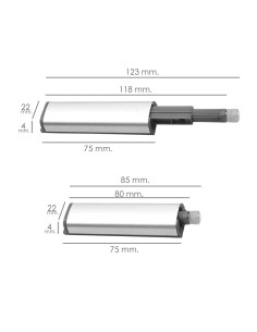 Cierre Iman Para Puerta Armario Presion Magnetica. Pack 2 Piezas Cierre Puerta, Cierre Cajon, Cierre Mueble, Cierre Amortiguador 2