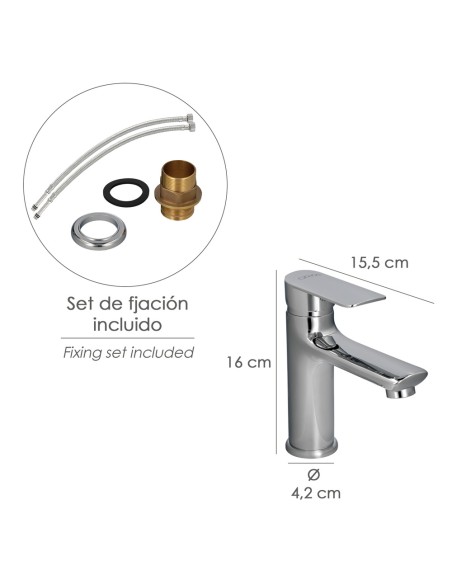 Monomando Lavabo "Hamburgo" Grifo Baño, Grifo Encimera, Grifo Cocina, Grifo Mezclador. Cartucho Ceramico Ø 35 mm.