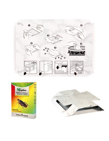 Trampa Adhesiva Para Cucarachas (5 Cartones)