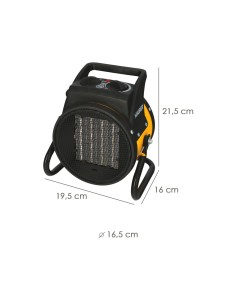 Calefactor Termoventilador Ceramico Cañon Suelo y Pared 1000 / 2000 Watt. Cañon Aire Caliente, Cañon Calefactor 2 Potencias 2