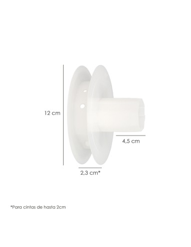 Disco Plastico Compacto Para Persianas. Rodamieto 120x40 mm. Para cintas hasta 20 mm.