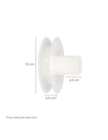 Disco Plastico Compacto Para Persianas. Rodamieto 120x40 mm. Para cintas hasta 20 mm.