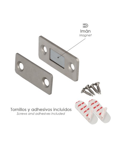 Cierre Iman Universal Atornillable/ Adhesivo Para Puertas / Cajones / Frigorificos / Armarios.