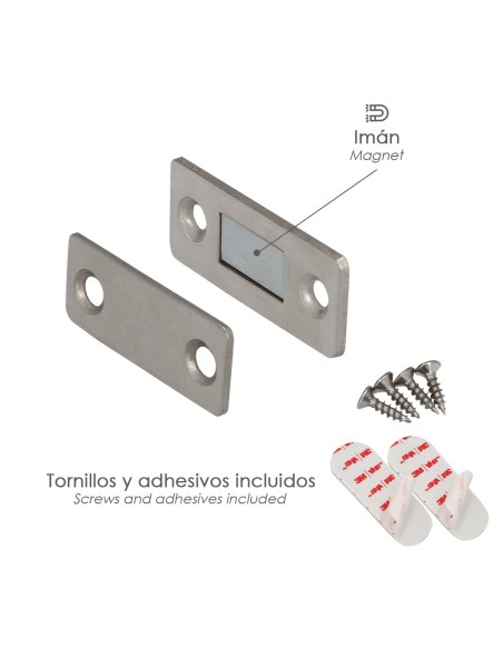 Cierre Iman Universal Atornillable/ Adhesivo Para Puertas / Cajones / Frigorificos / Armarios.
