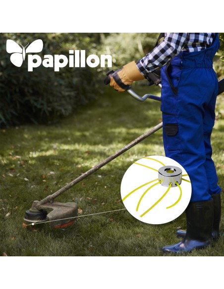 Hilo Nylon Desbrozadoras Cuadrado Profesional Ø 2,4 mm. Rollo 12 metros. Hilo Nylon Corte Desbrozadores Hierba, Jardin, Maleza