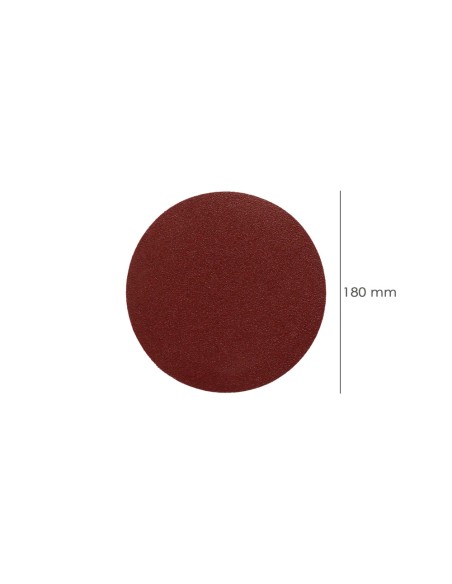 Lija Recambio Velcro Para Amoladora Ø 180 mm. grano 180 (10 Piezas)