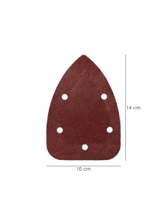 Lija Recambio Velcro Delta 140x100 mm. Con Agujero Grano 120 (10 Piezas) 2