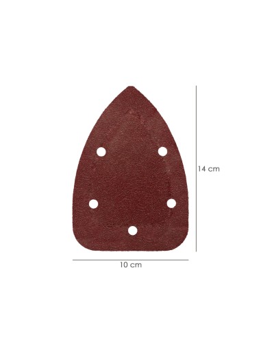 Lija Recambio Velcro Delta 140x100 mm. Con Agujero Grano 120 (10 Piezas)