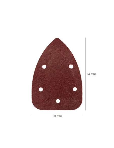 Lija Recambio Velcro Delta 140x100 mm. Con Agujero Grano 120 (10 Piezas)