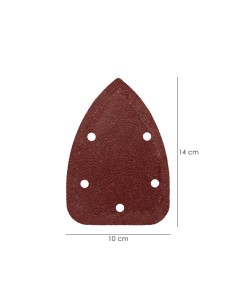 Lija Recambio Velcro Delta 140x100 mm. Con Agujeros Grano 80 (10 Piezas) 2