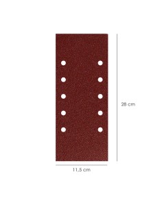 Lija Recambio Con Velcro 115x280 mm. con Agujeros Grano 180 (10 Piezas) 2