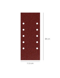 Lija Recambio Con Velcro 115x280 mm. con Agujeros Grano 80 (10 Piezas) 2