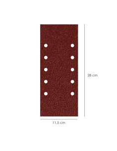 Lija Recambio Con Velcro 115x280 mm. con Agujeros Grano 40 (10 Piezas) 2