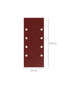 Lija Recambio Con Velcro 93x228 mm. con Agujeros Grano 120 (10 Piezas) 2