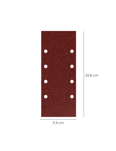 Lija Recambio Con Velcro 93x228 mm. con Agujeros Grano 120 (10 Piezas)