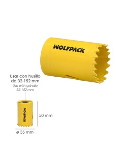 Corona Sierra Bimetal Ø 35 mm. Templado Termico, Base Reforzada. Corona Madera, Broca Agujeros Madera, Acero, Hierro, Plasticos 2