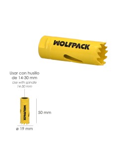 Corona Sierra Bimetal Ø 19 mm. Templado Termico, Base Reforzada. Corona Madera, Broca Agujeros Madera, Acero, Hierro, Plasticos 2