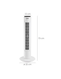 Ventilador Maurer Torre 73 cm 3 Velocidades. Funcion Oscilante. Con Temporizador y Mando a Distancia. 2