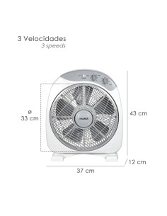 Ventilador Maurer Box Ø 30cm 40 Watt. 3 velocidades Aspas gran tamaño, 3 Con temporizador 2